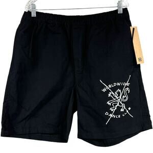 Ksubi NWT Liberty Elastic Waist Pull-On Short Black Men's Size XL 100% Cotton